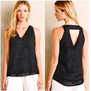 Anthropologie Cooper & Ella Moonshower Top XS extra small black